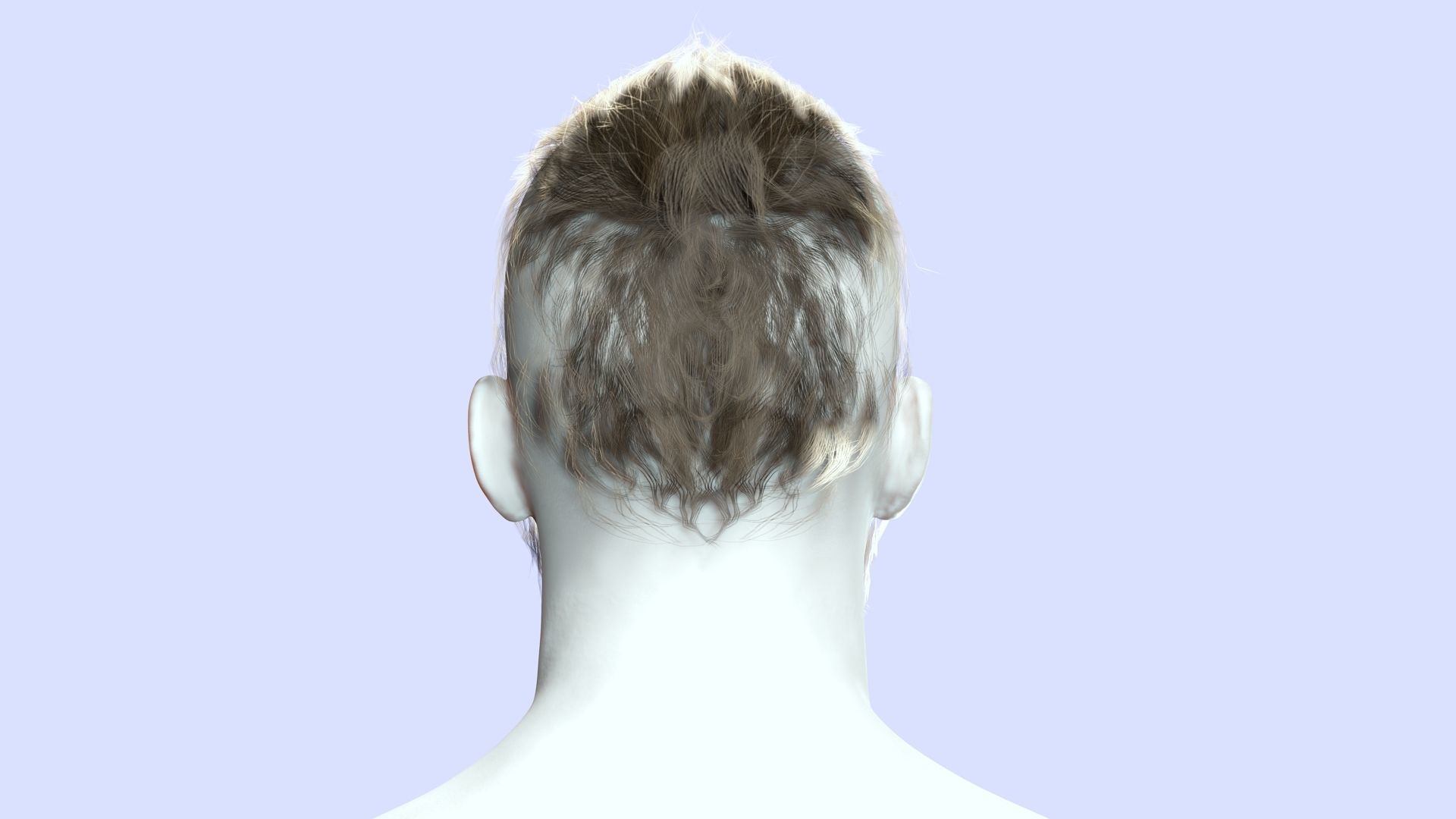 Faux Hawk Hair - Viking Style Low-poly 3D model_6
