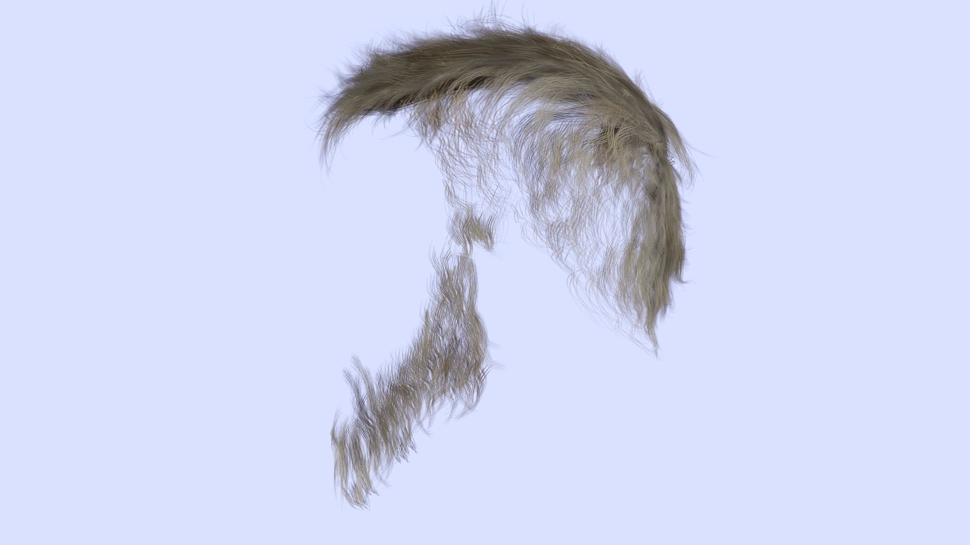 Faux Hawk Hair - Viking Style Low-poly 3D model_10