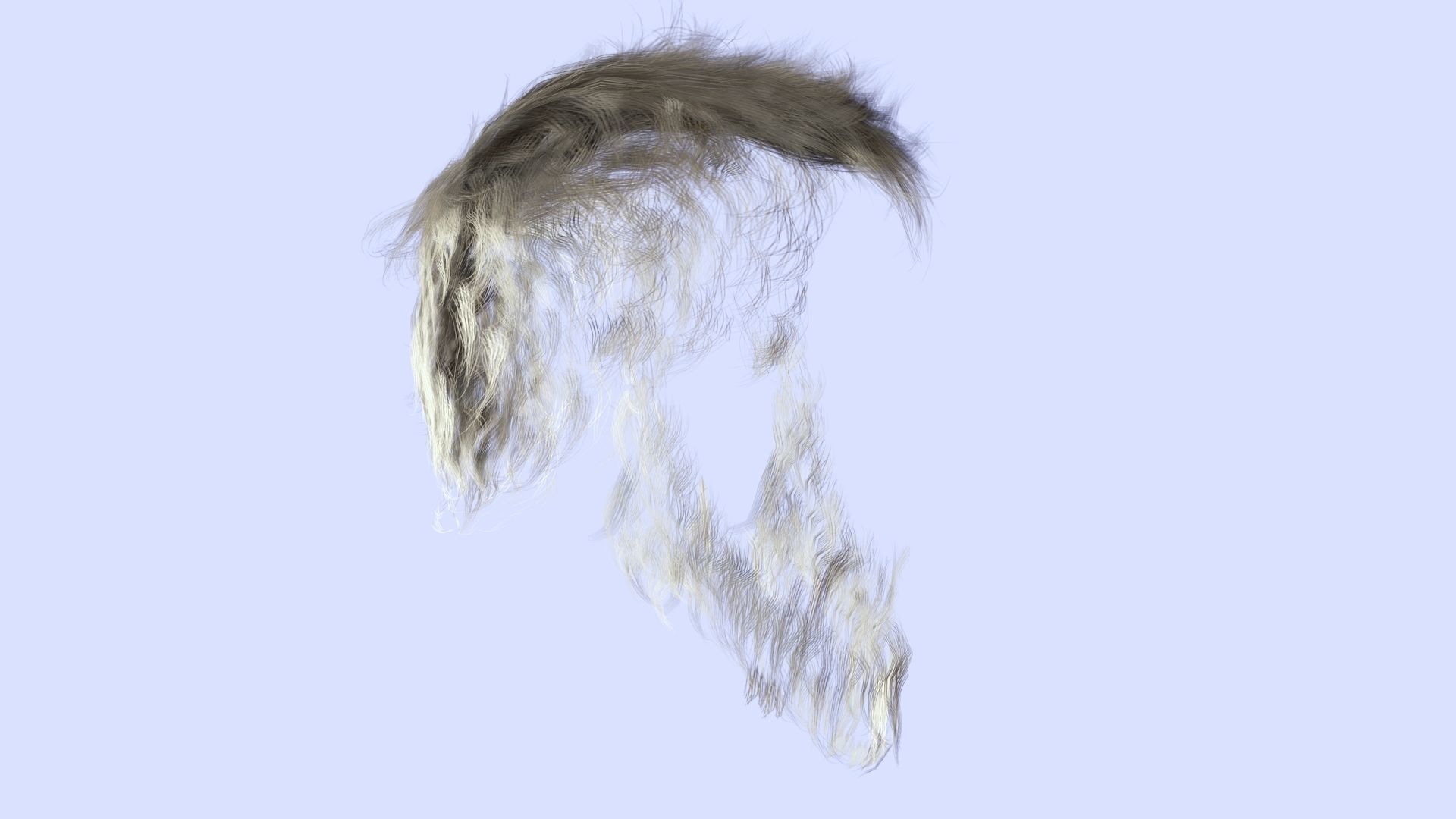 Faux Hawk Hair - Viking Style Low-poly 3D model_11