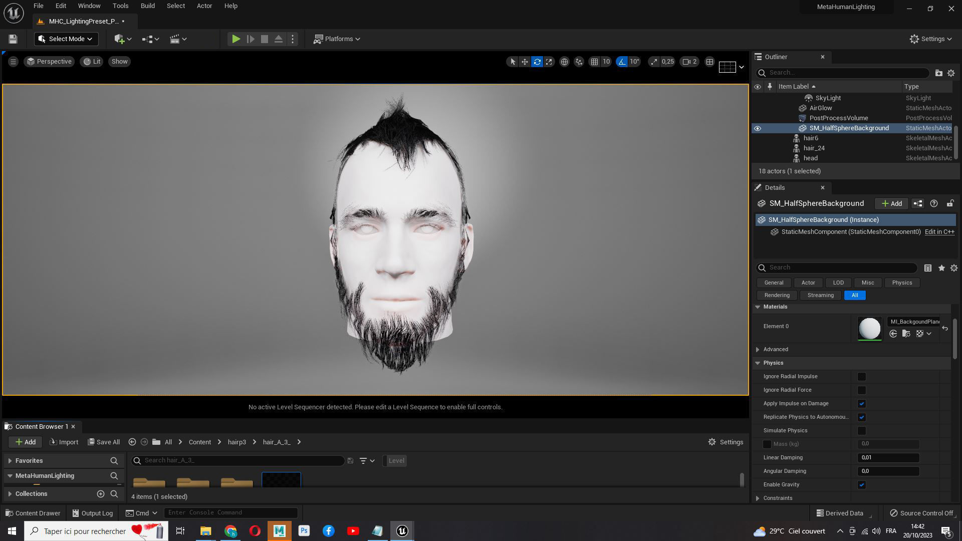 Faux Hawk Hair - Viking Style Low-poly 3D model_19