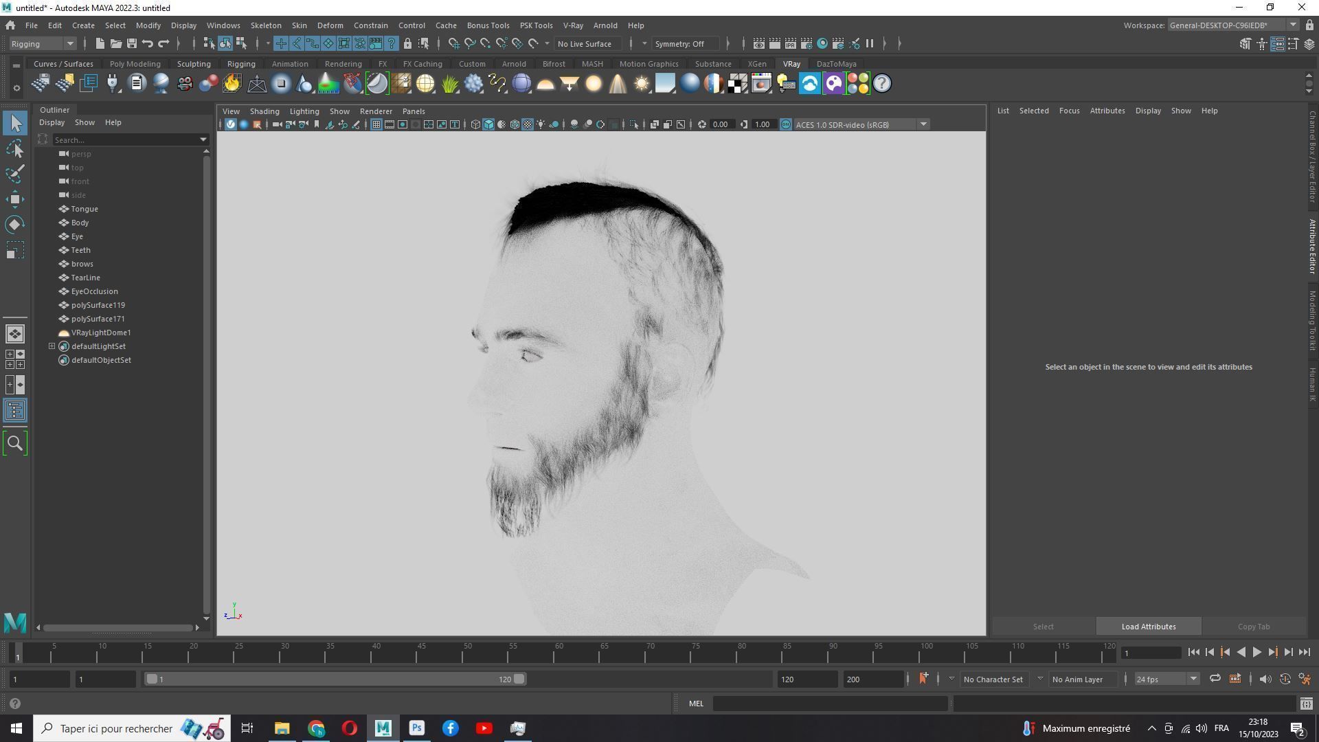 Faux Hawk Hair - Viking Style Low-poly 3D model_16