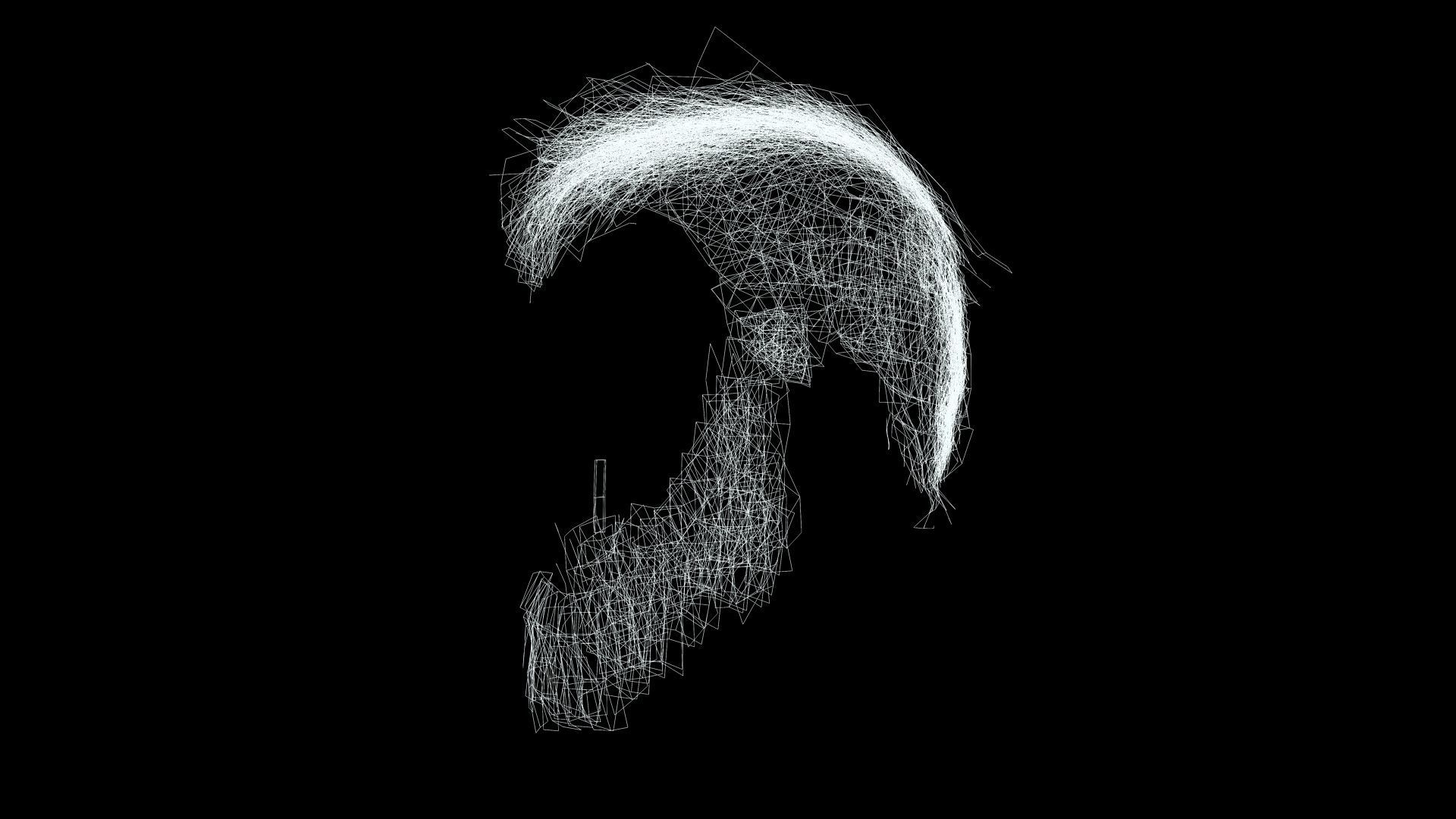 Faux Hawk Hair - Viking Style Low-poly 3D model_12