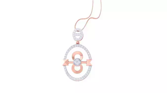 High Jewelry Diamond Pendant Necklace 3dm stl 3mf obj glb