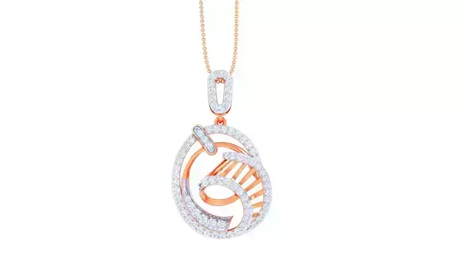 High Jewelry Diamond Pendant Necklace 3dm stl 3mf obj glb