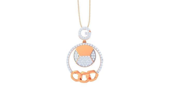 Chain Link High Jewelry Diamond Pendant Necklace 3dm stl 3mf obj 3D print model