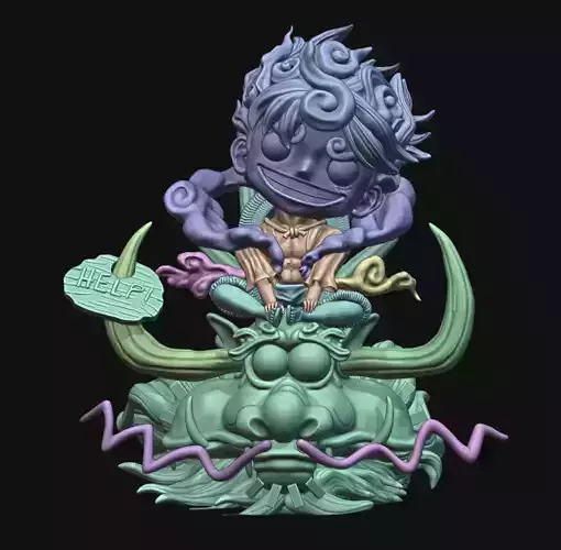 LUFFY GEAR 5  CHIBI  LUFFY NIKA  CHIBI NIKA  3D print model