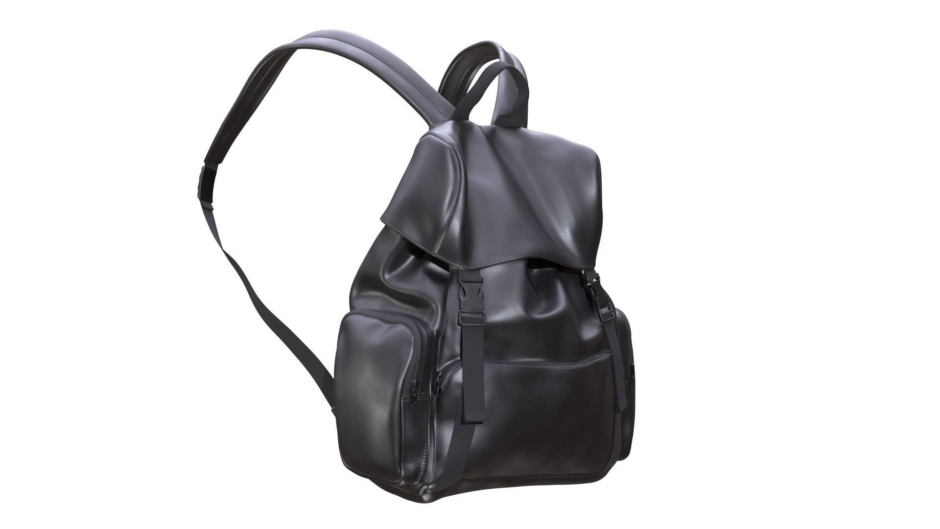 Backpack Low-poly 3D model_2