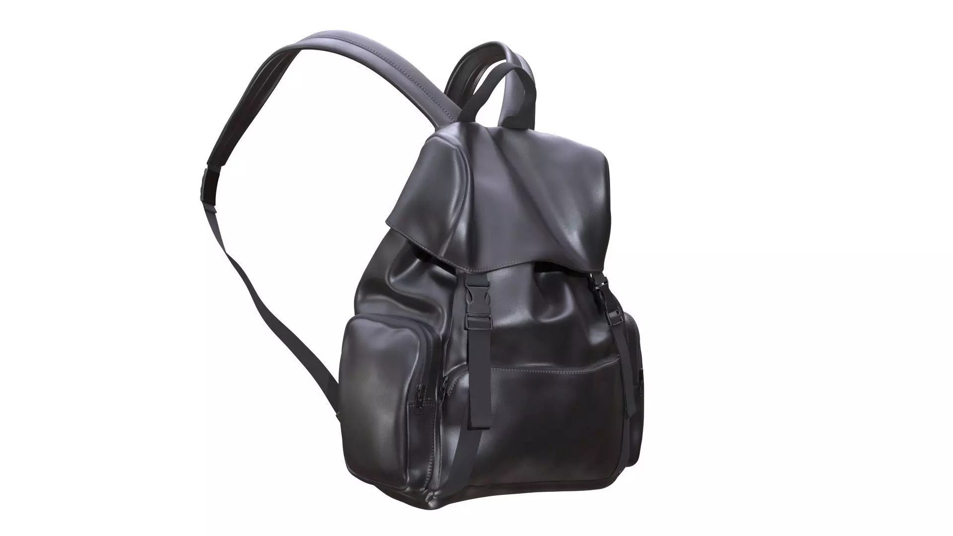 Backpack Low-poly 3D model_0