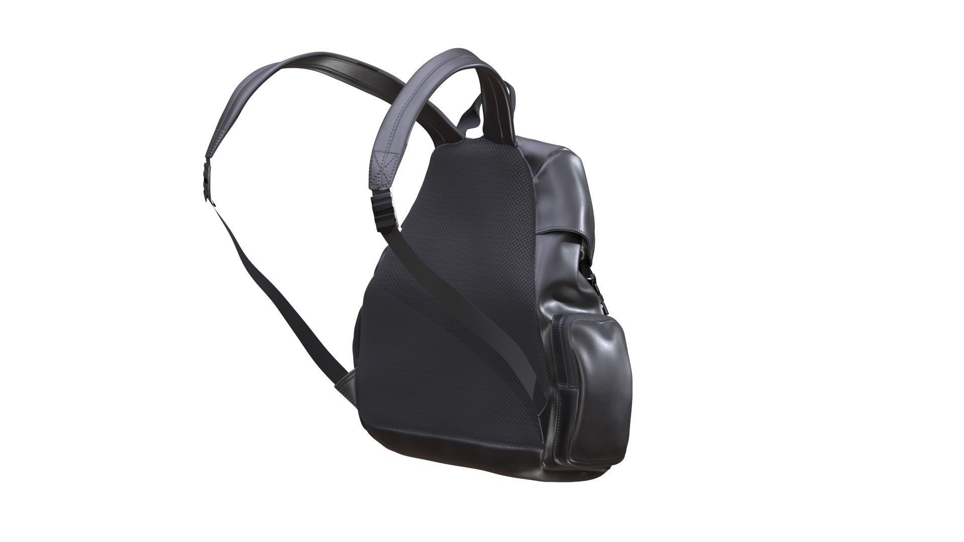 Backpack Low-poly 3D model_5