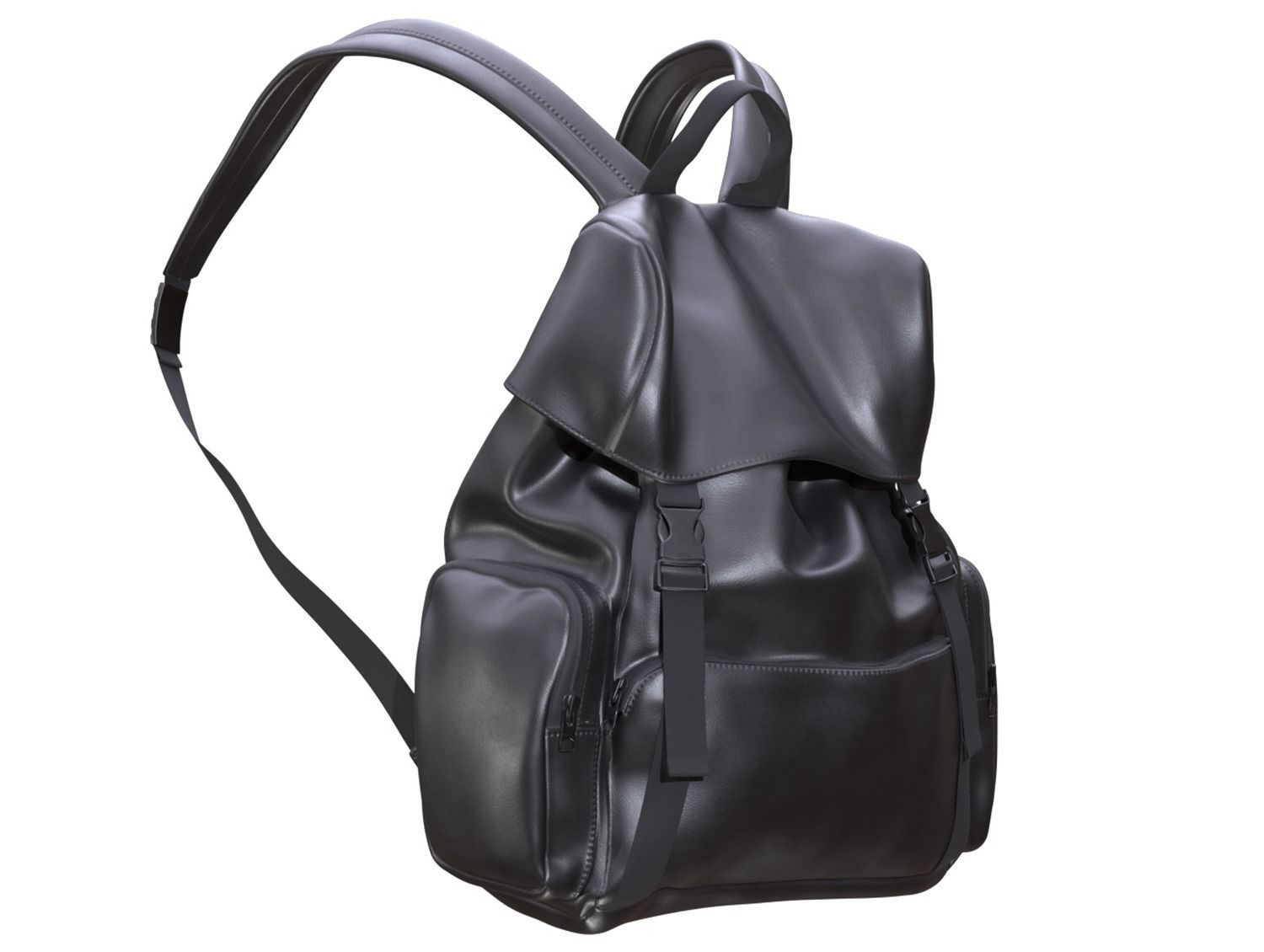 Backpack Low-poly 3D model_12