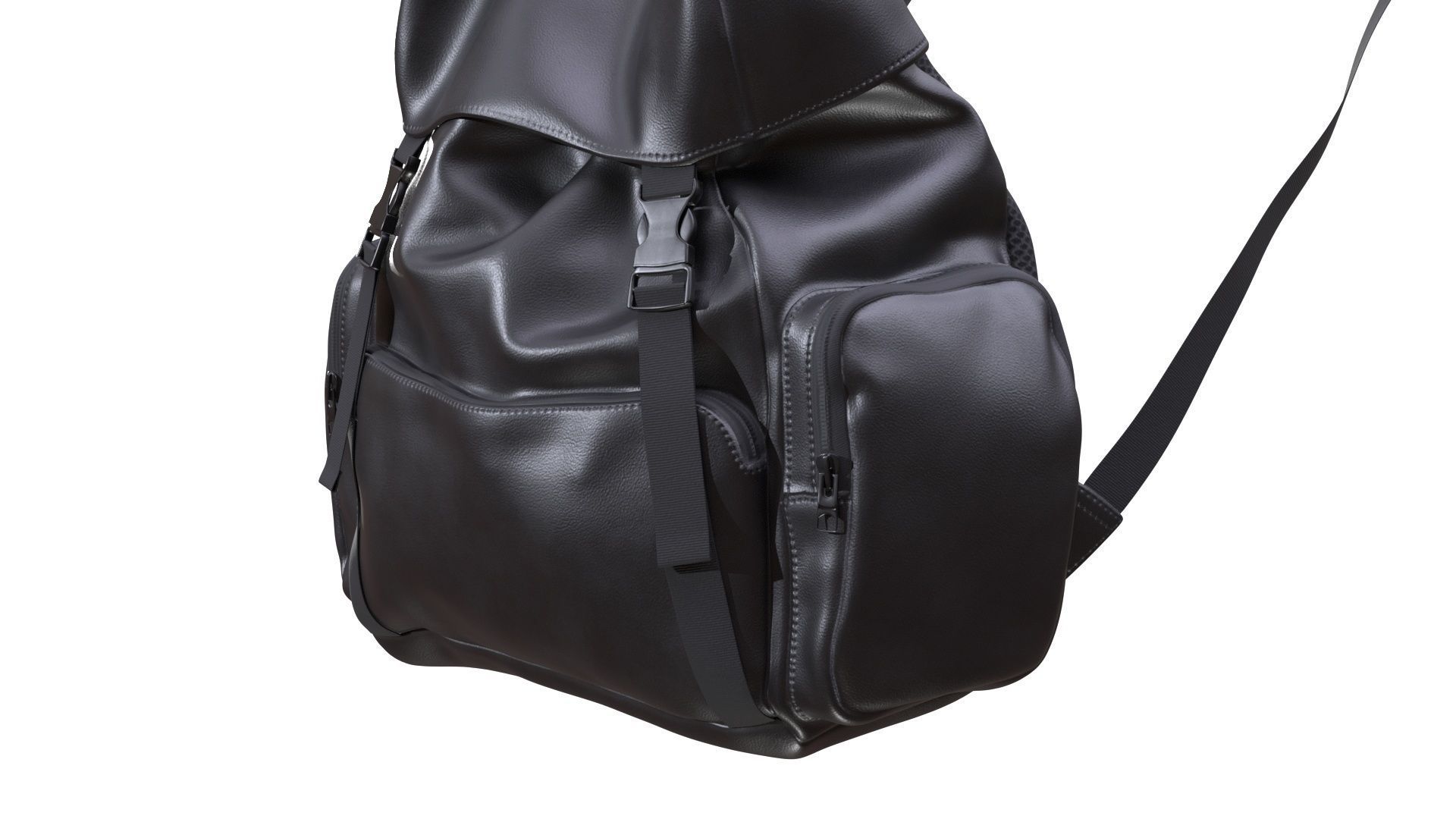 Backpack Low-poly 3D model_9