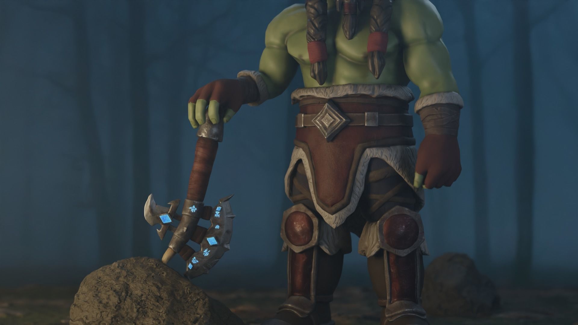 3D Model of an Orc GameReady Low-poly 3D model_12