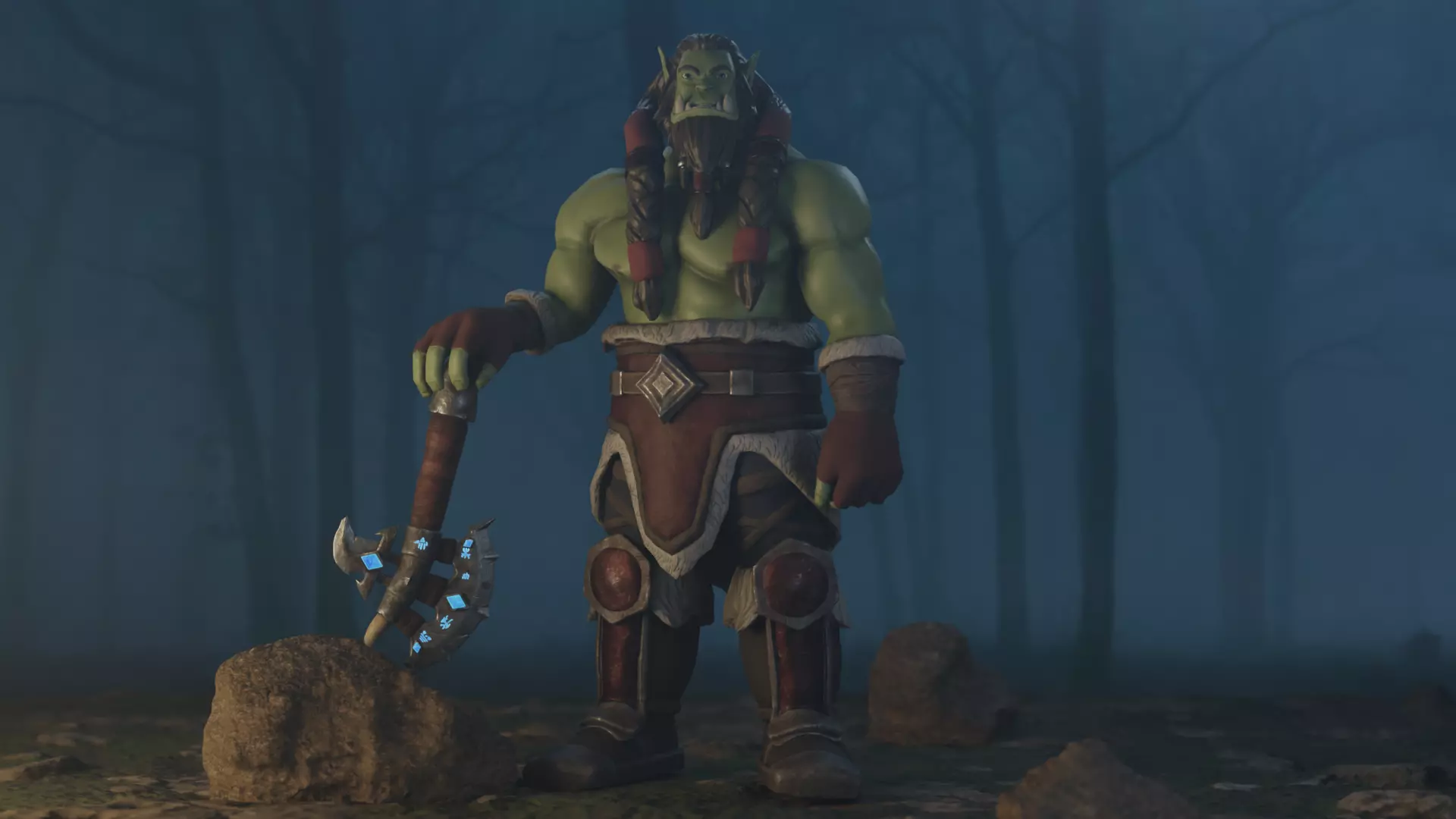 3D Model of an Orc GameReady Low-poly 3D model_0