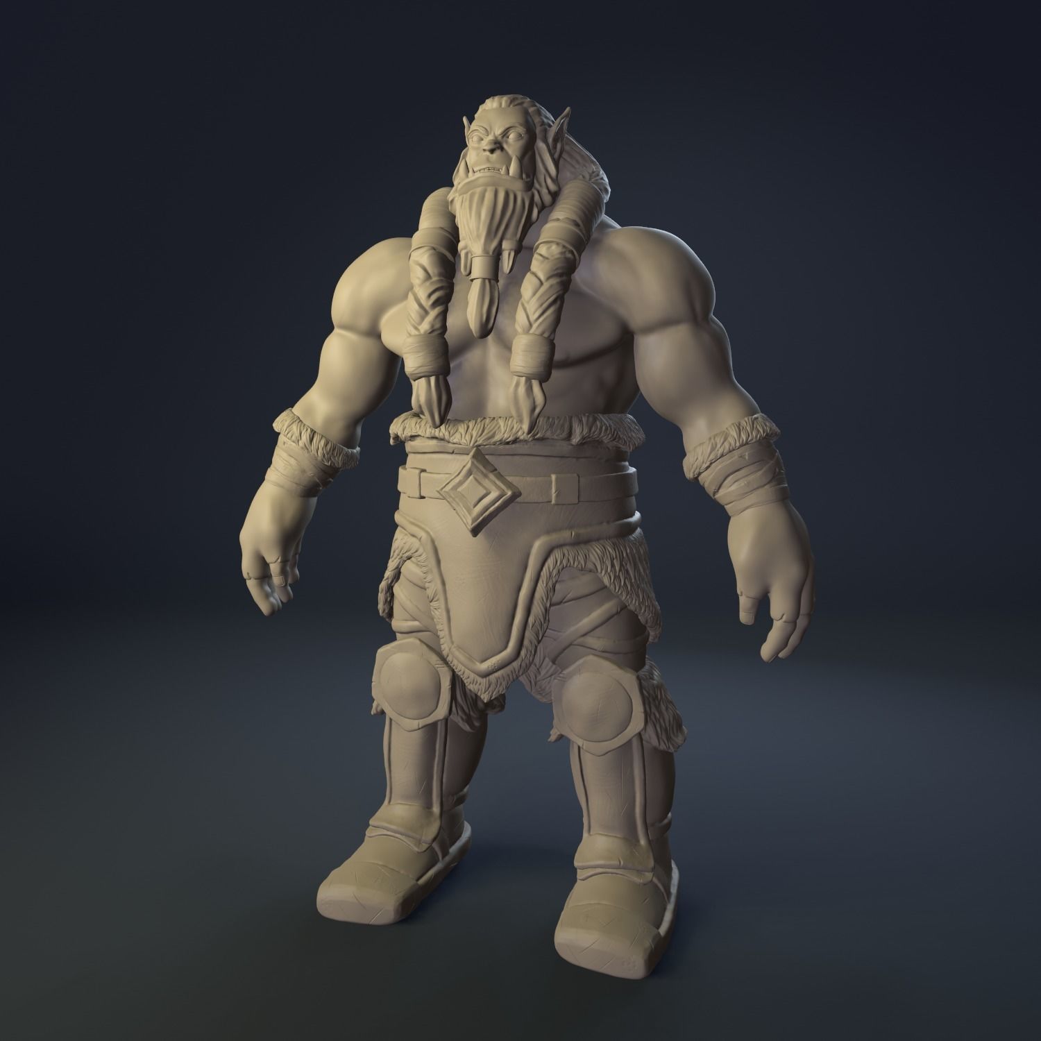 3D Model of an Orc GameReady Low-poly 3D model_6