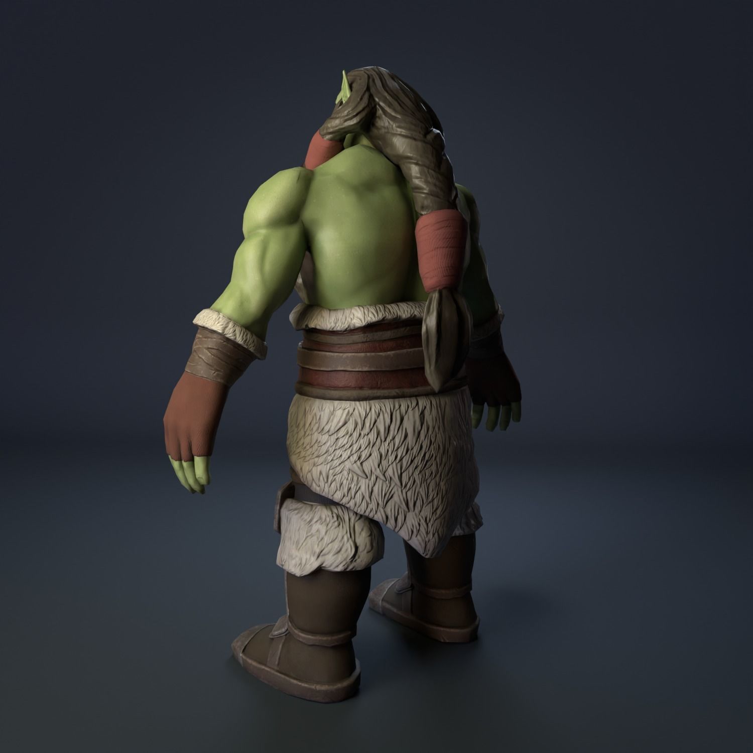 3D Model of an Orc GameReady Low-poly 3D model_10