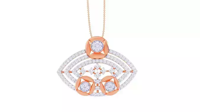 High Jewelry Diamond Pendant Necklace 3dm stl 3mf obj glb