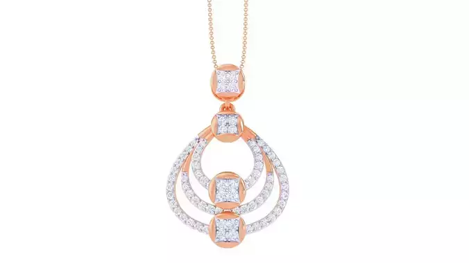 High Jewelry Diamond Pendant Necklace 3dm stl 3mf obj glb