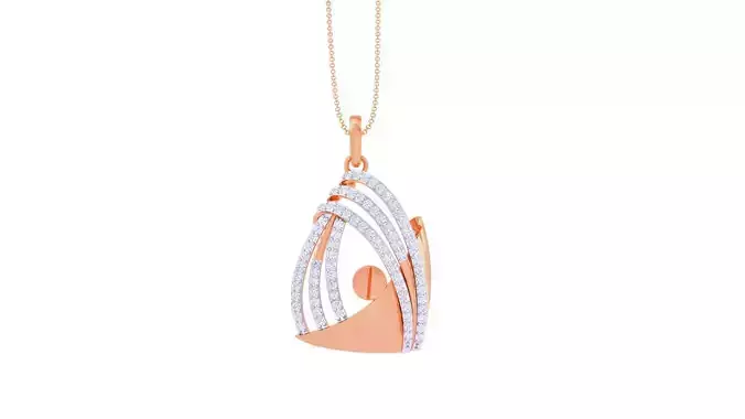 High Jewelry Diamond Pendant Necklace 3dm stl 3mf obj glb