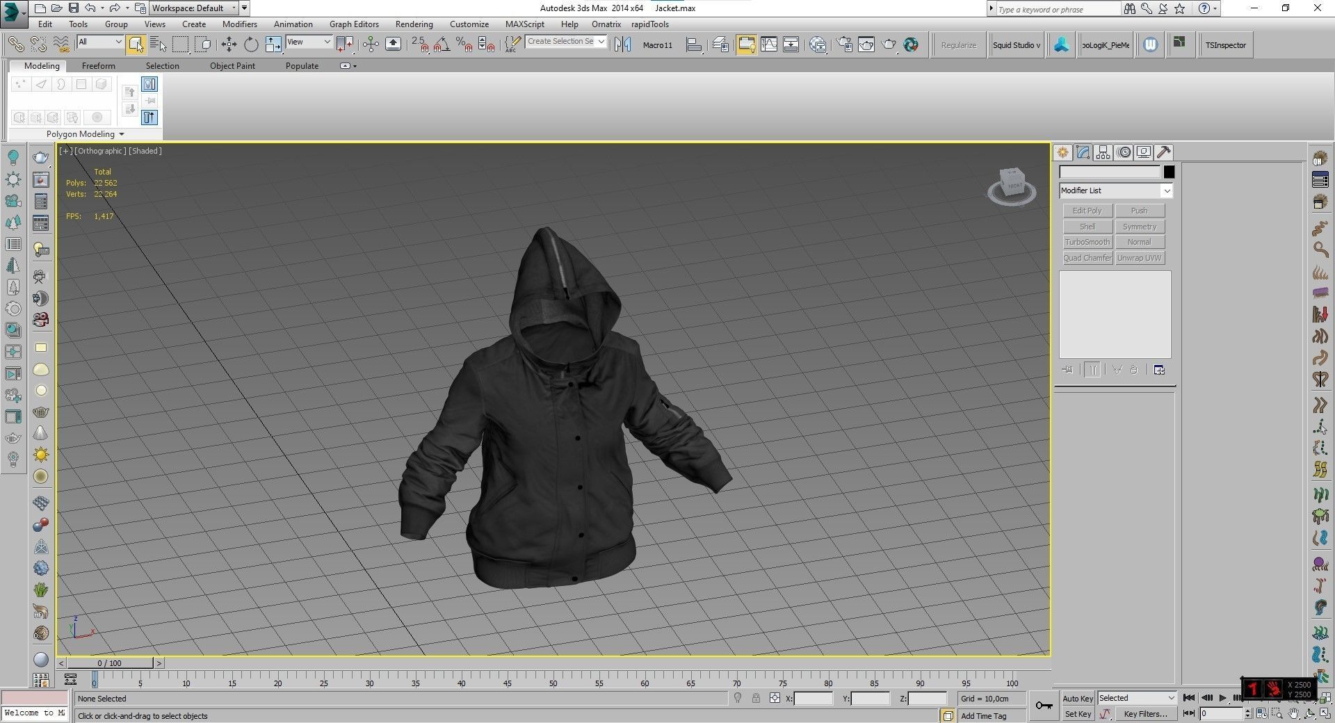 Jacket Low-poly 3D model_3