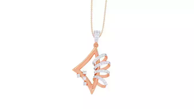 High Jewelry Diamond Pendant Necklace 3dm stl 3mf obj glb