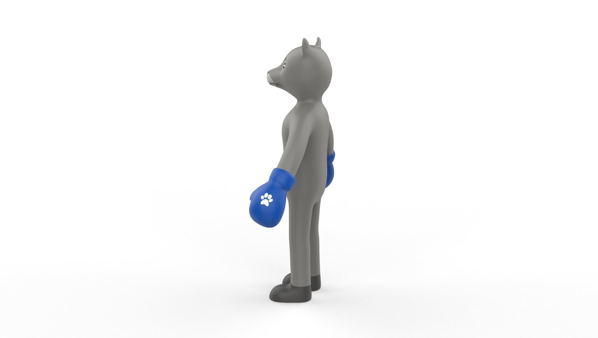 Boxing Wolf Animal Animated Low-poly 3D model_13