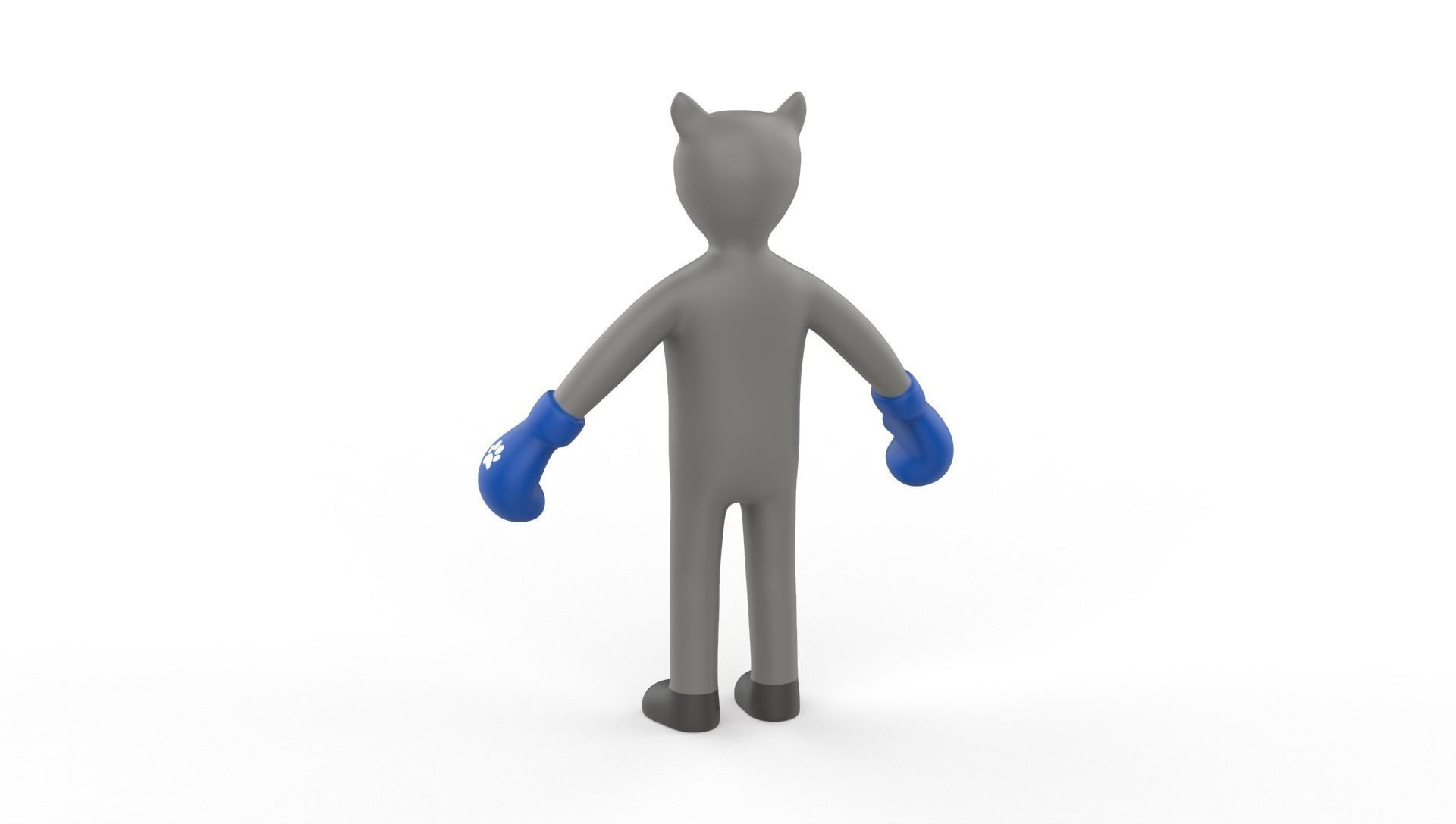 Boxing Wolf Animal Animated Low-poly 3D model_15