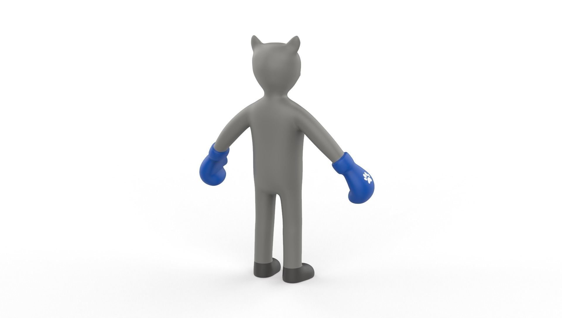 Boxing Wolf Animal Animated Low-poly 3D model_17