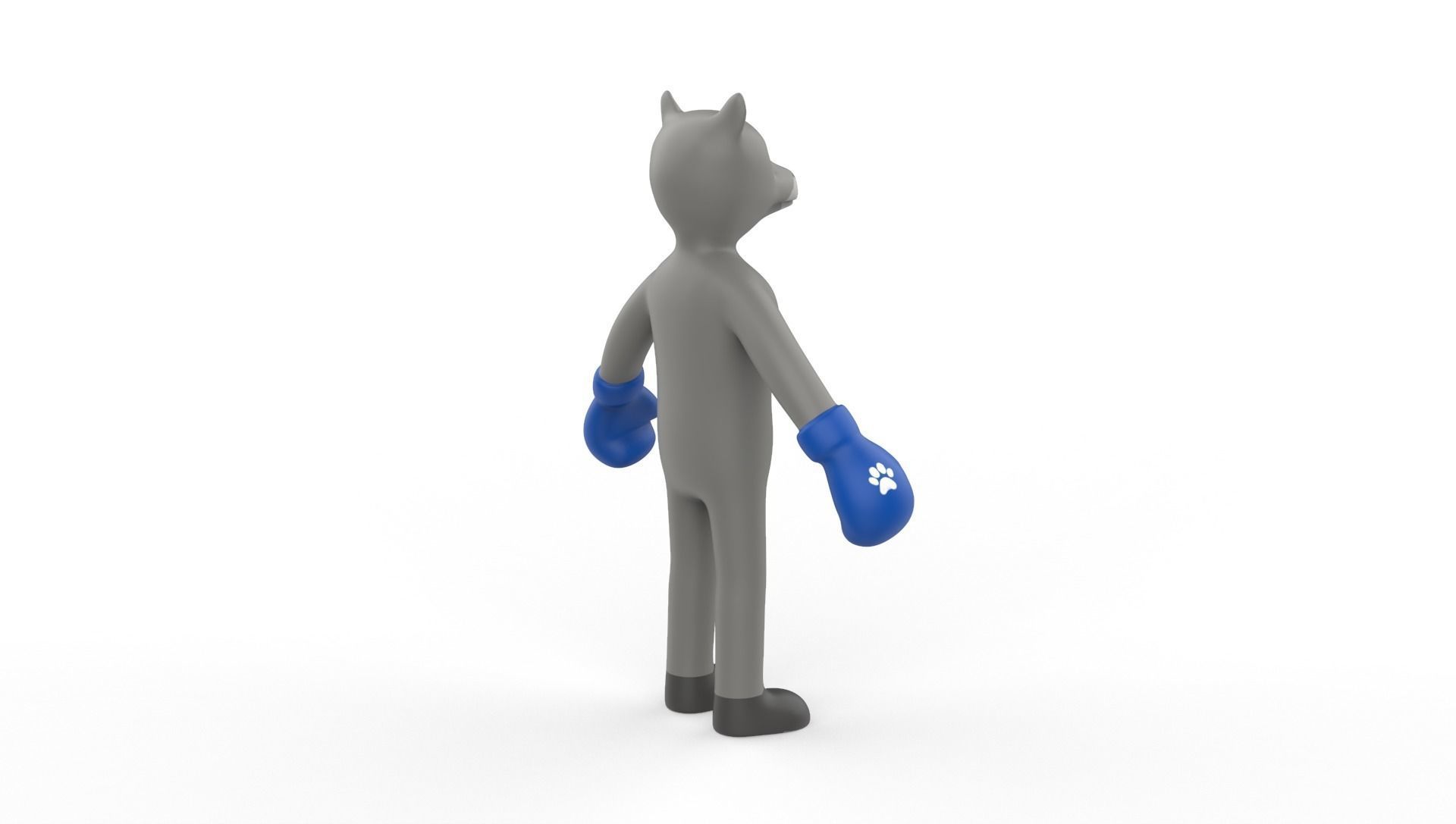 Boxing Wolf Animal Animated Low-poly 3D model_18