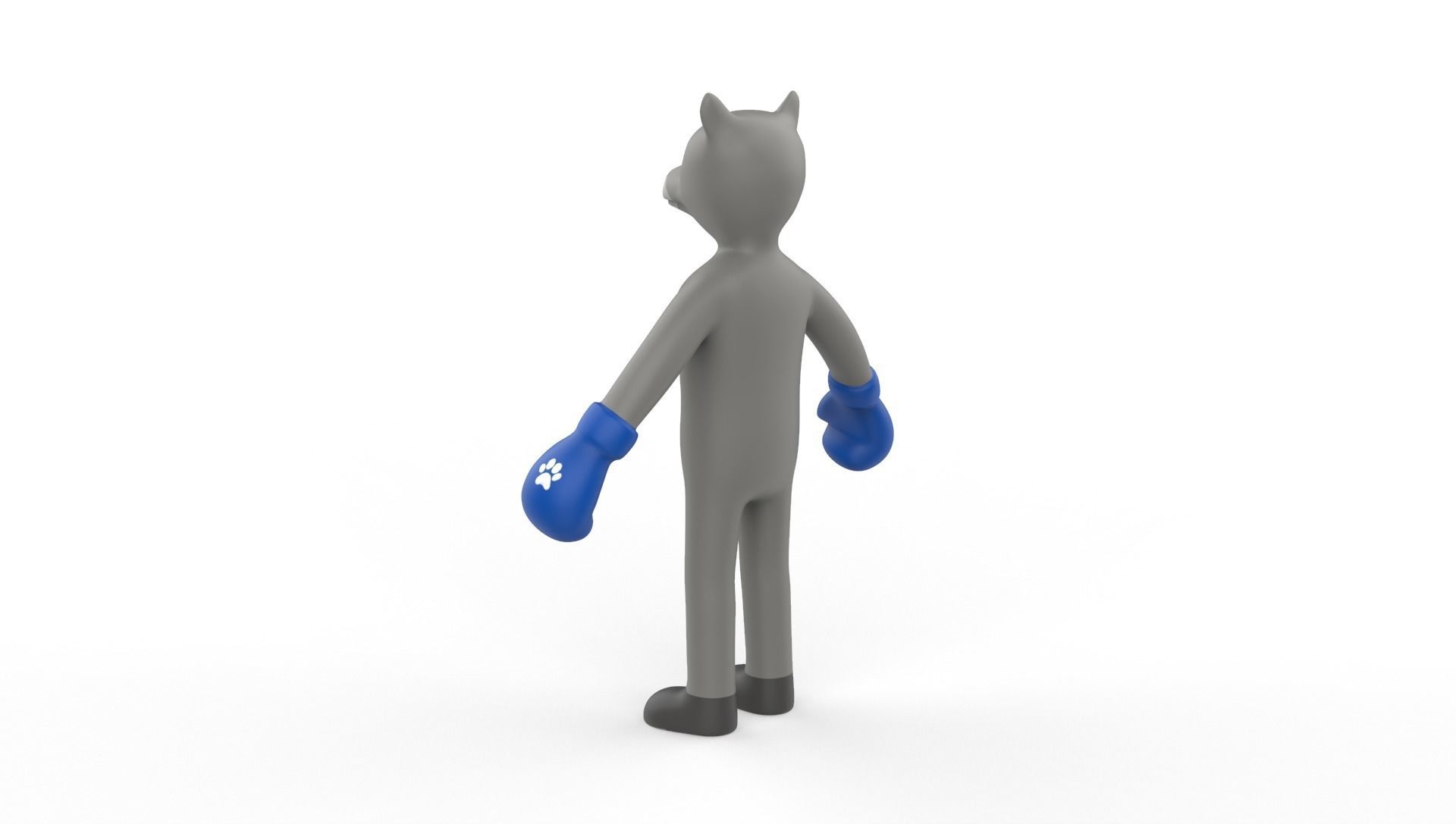Boxing Wolf Animal Animated Low-poly 3D model_14