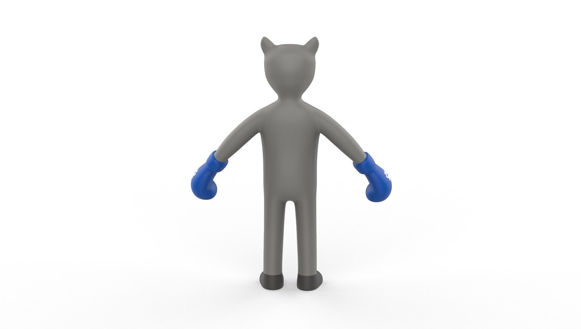 Boxing Wolf Animal Animated Low-poly 3D model_16