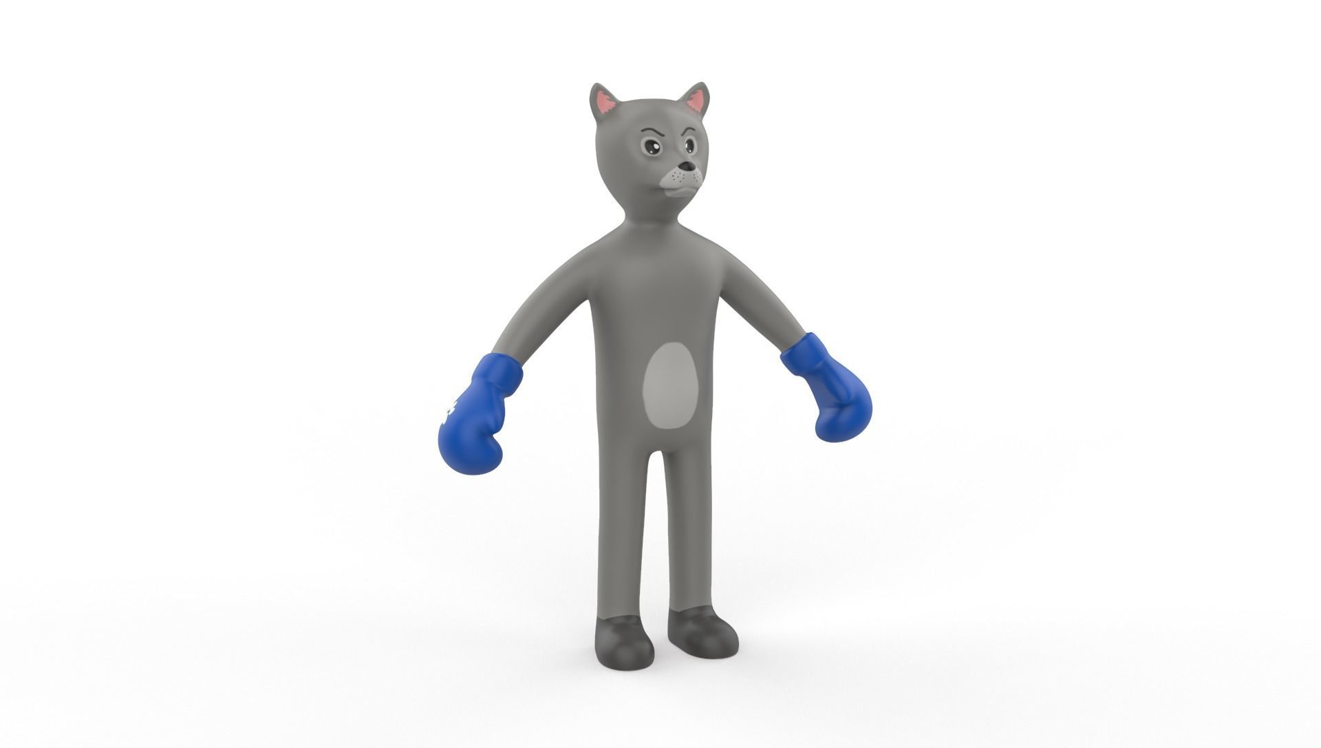 Boxing Wolf Animal Animated Low-poly 3D model_22