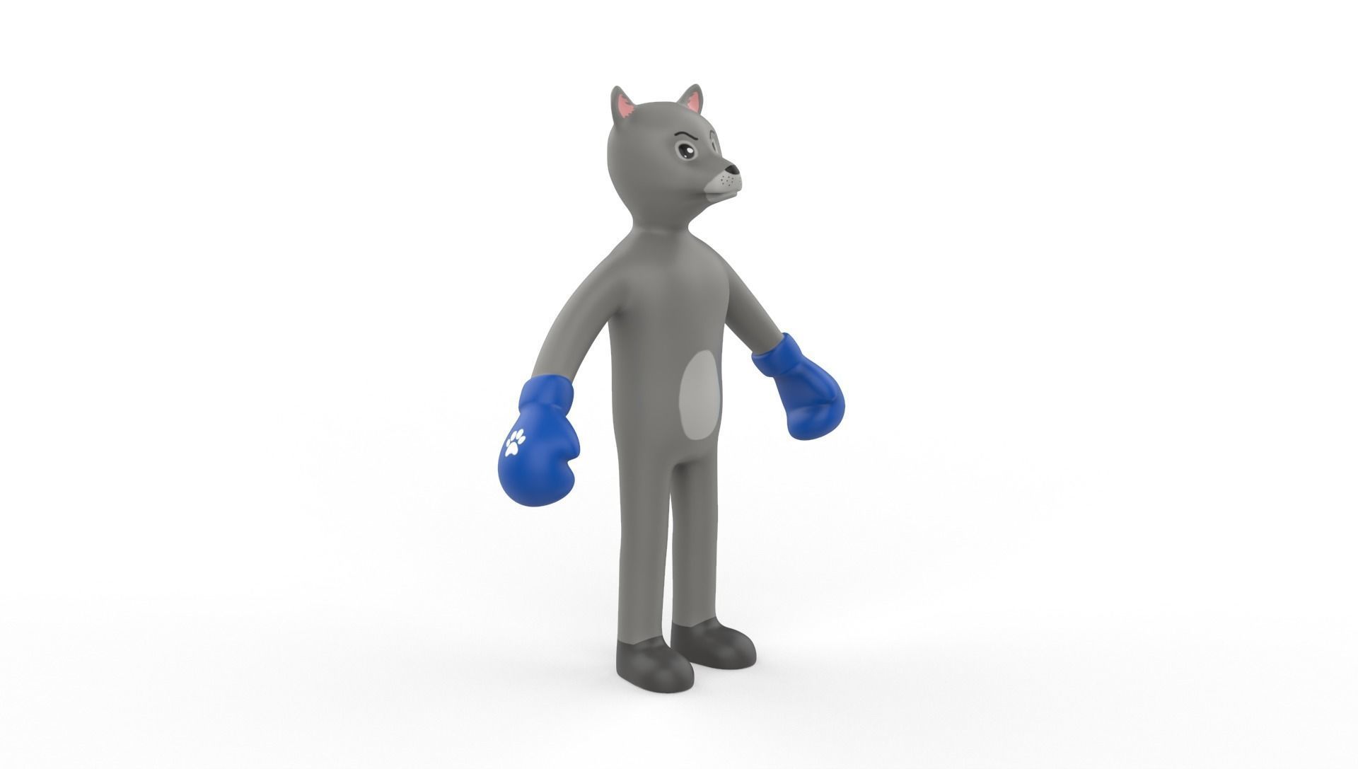 Boxing Wolf Animal Animated Low-poly 3D model_21