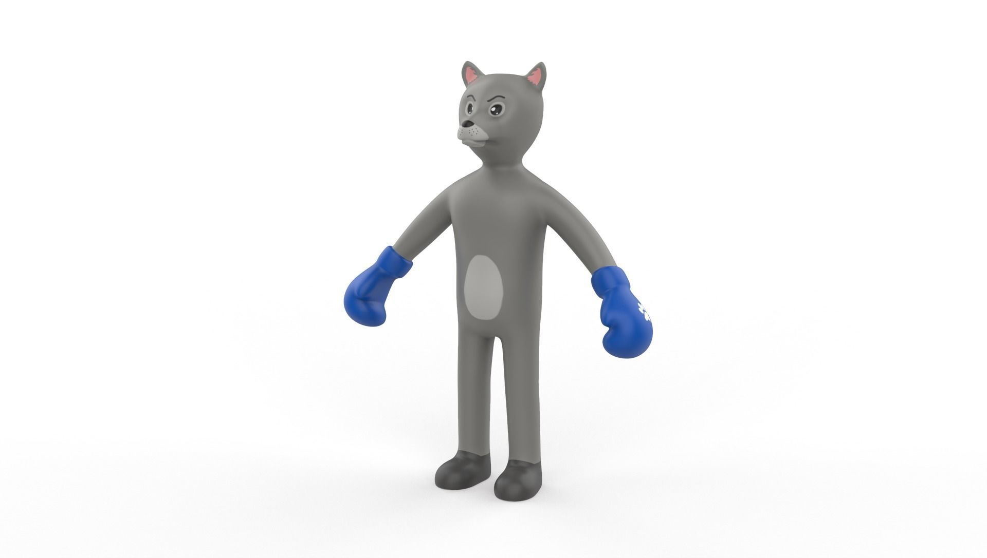 Boxing Wolf Animal Animated Low-poly 3D model_10