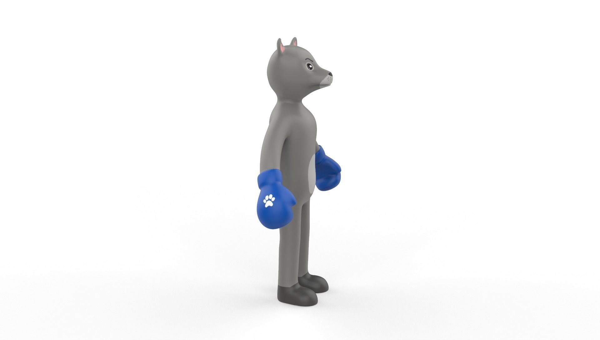 Boxing Wolf Animal Animated Low-poly 3D model_20