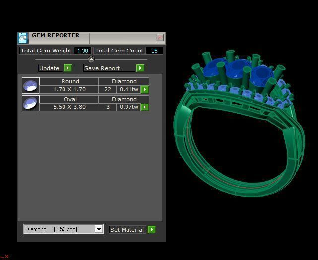 ruby and daimond ring 3D print model_15