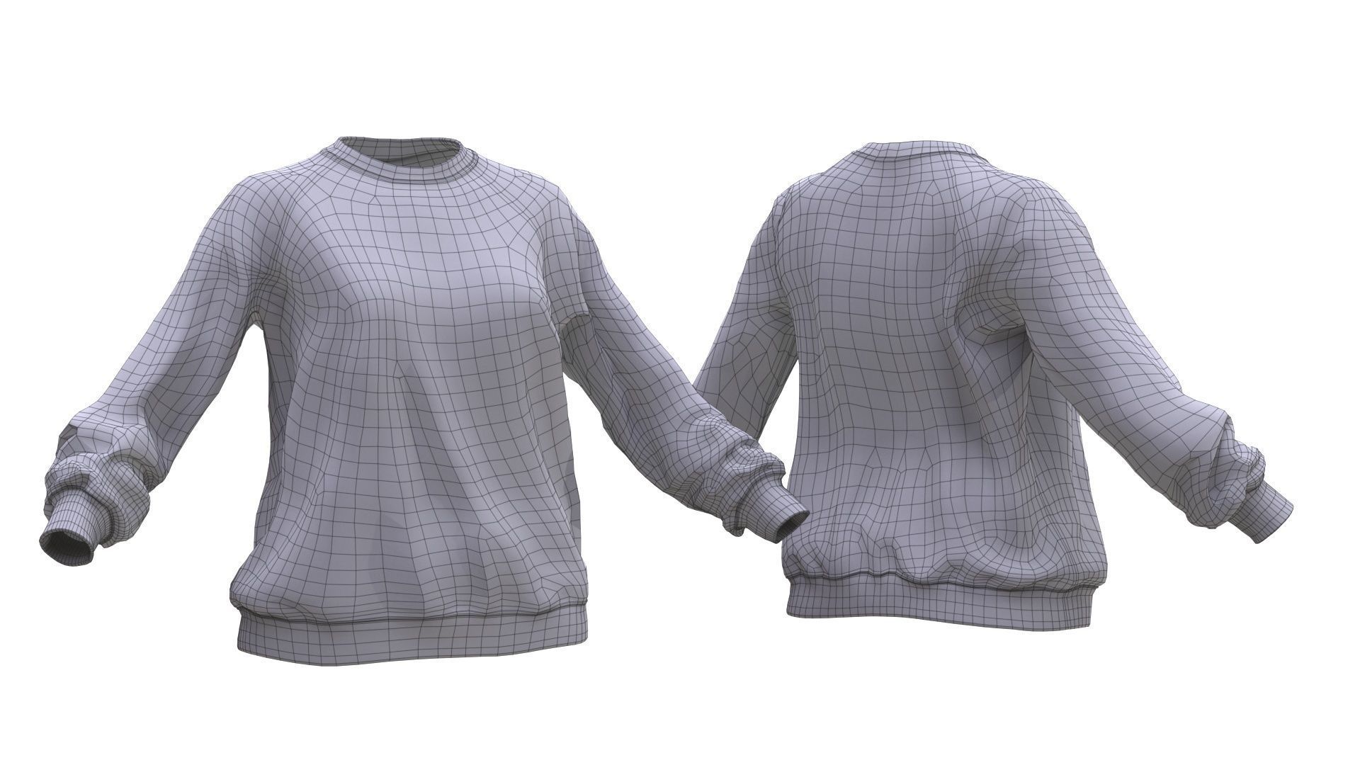 Sweater Low-poly 3D model_4