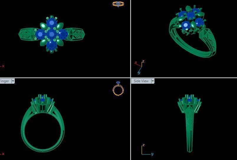 ruby ring 3D print model_13