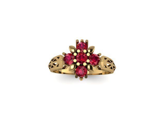 ruby ring 3D print model_2