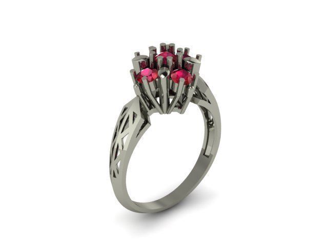 ruby ring 3D print model_5