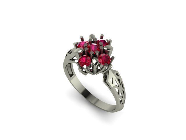 ruby ring 3D print model_1