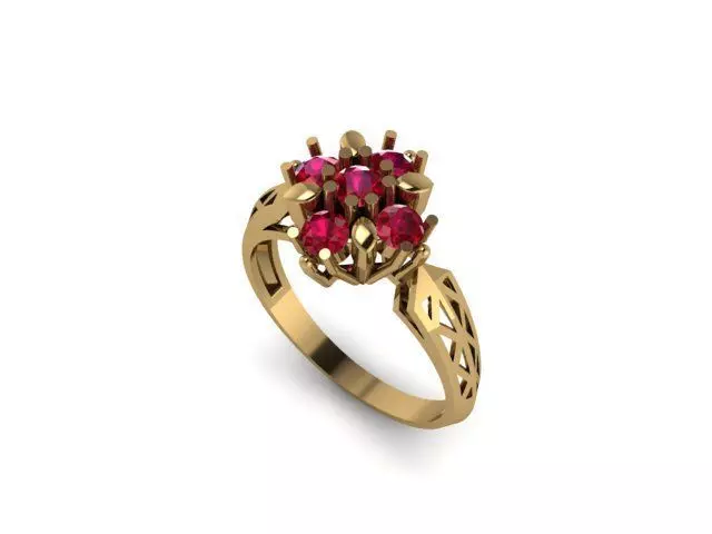 ruby ring 3D print model_0