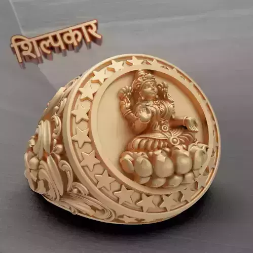 LAXMI JI RING   HIGH QUALITY 3D DESIGN