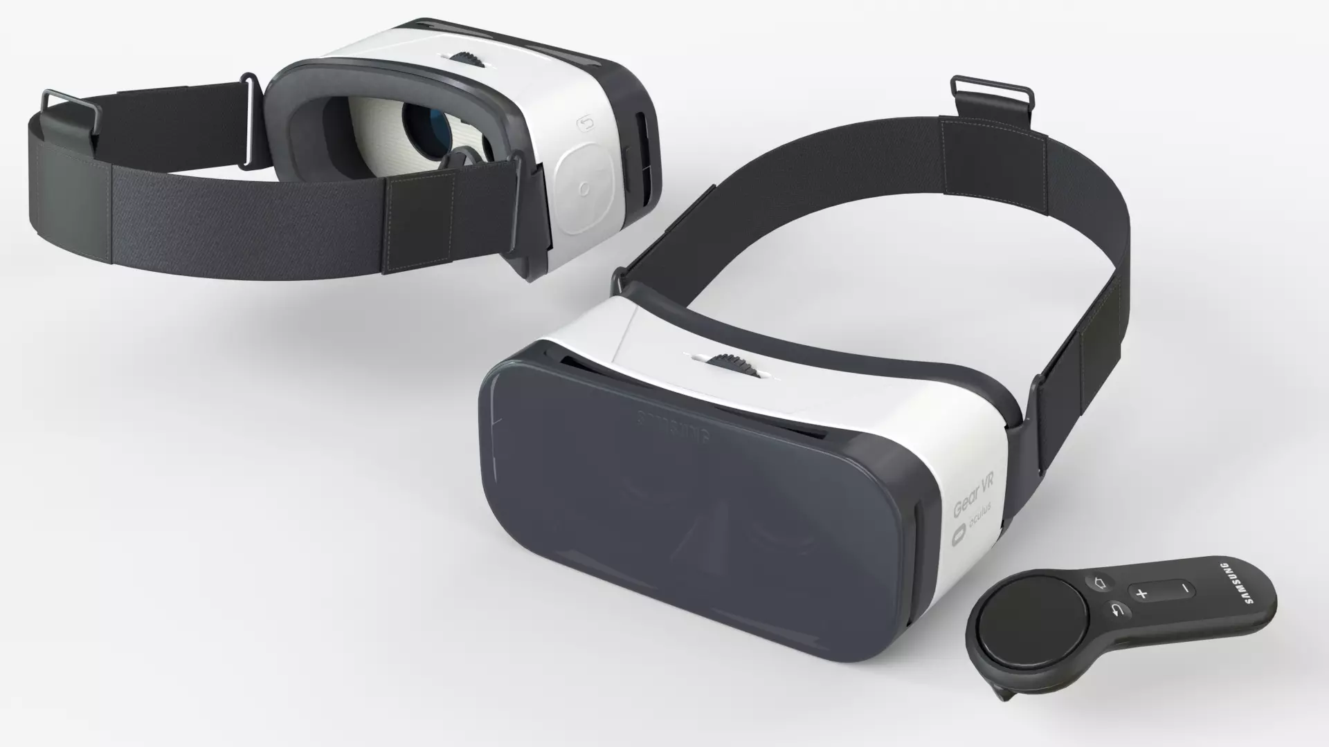 Samsung Gear VR  with Controller 3D model_0