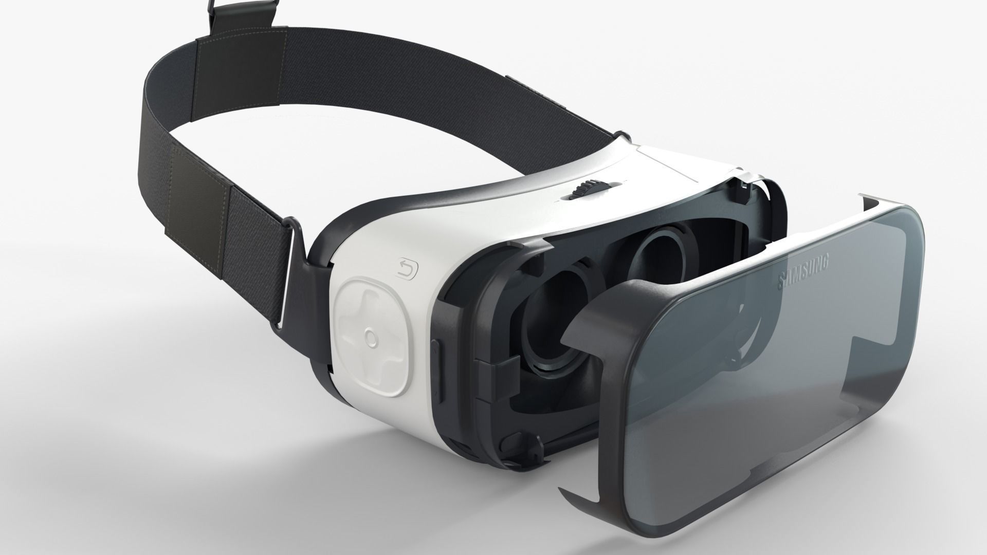 Samsung Gear VR  with Controller 3D model_5