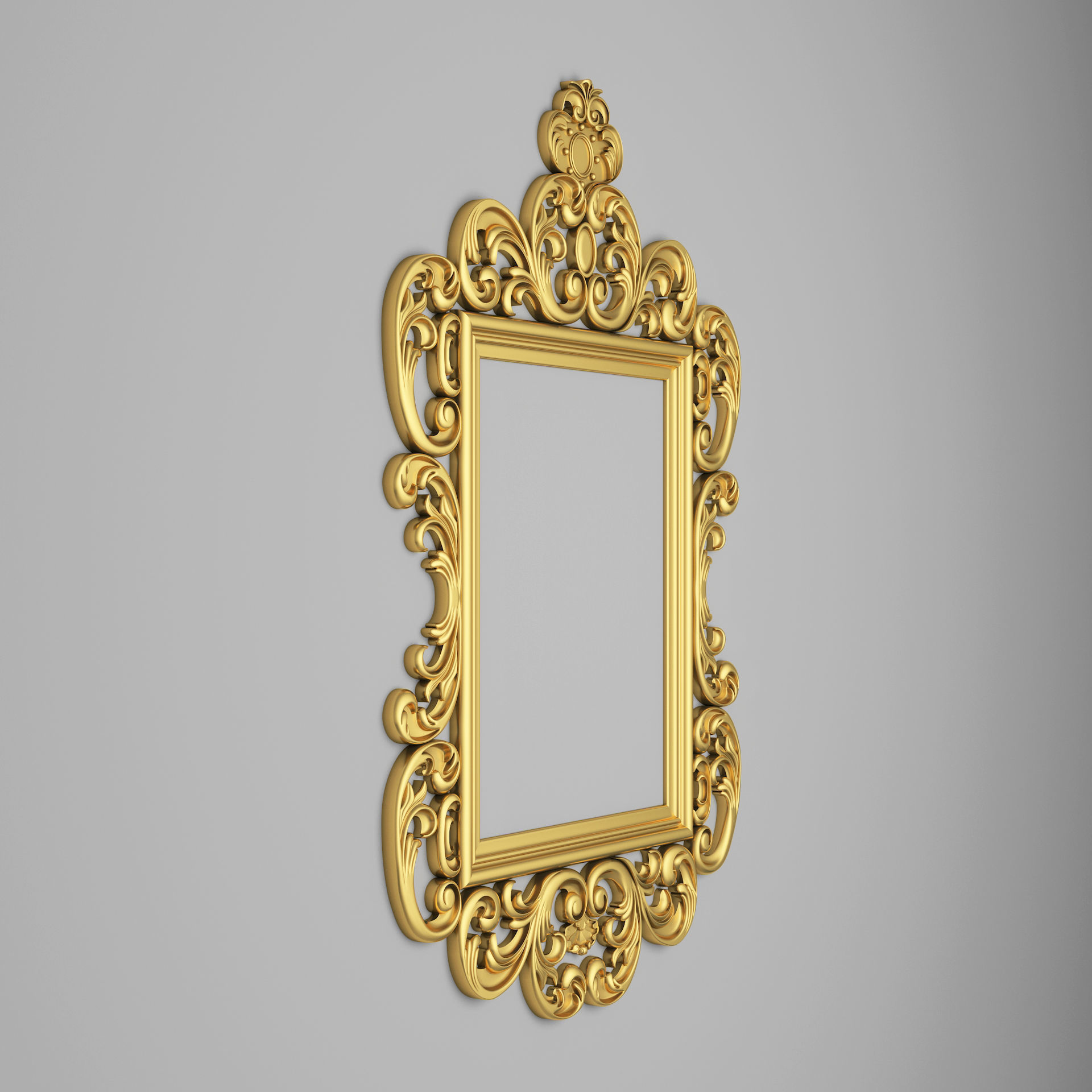 Classic Frame Mirror 005 3D model_5