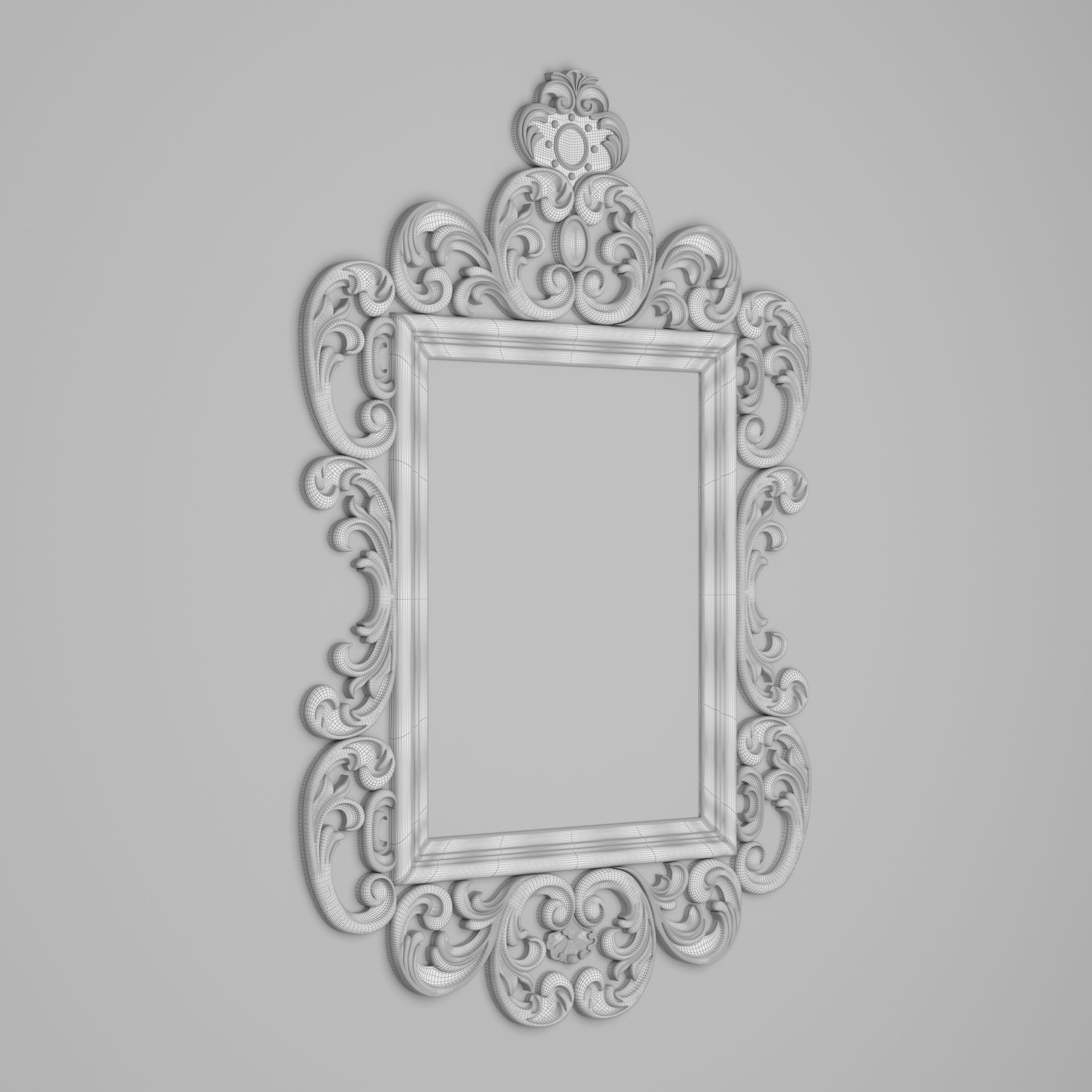Classic Frame Mirror 005 3D model_6