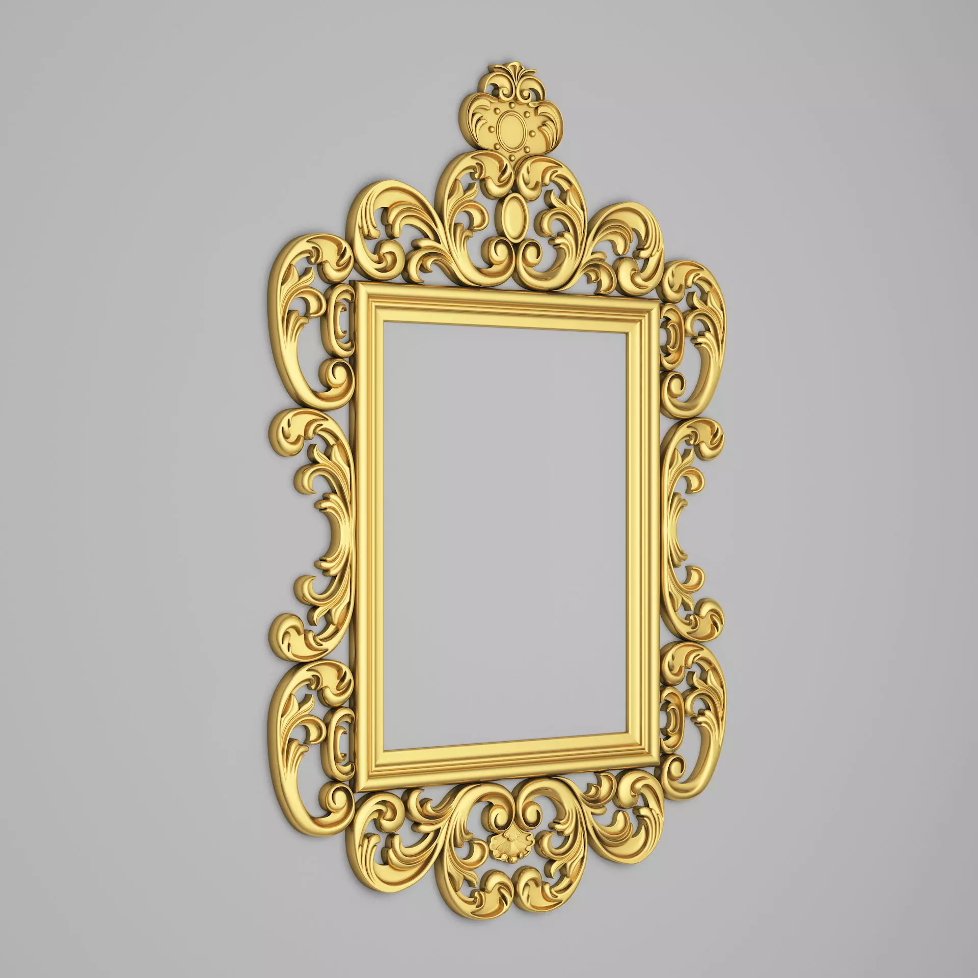 Classic Frame Mirror 005 3D model_0