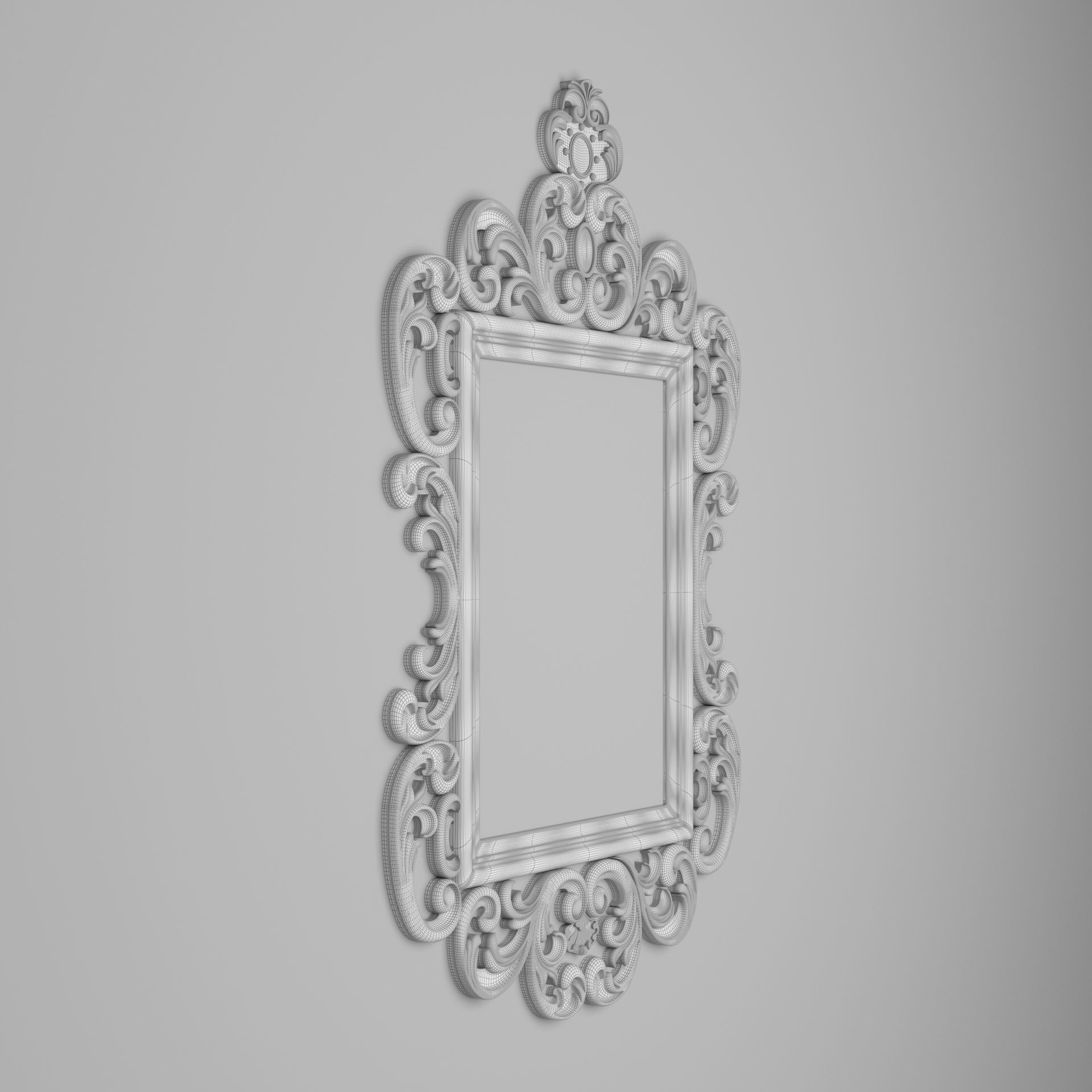 Classic Frame Mirror 005 3D model_11
