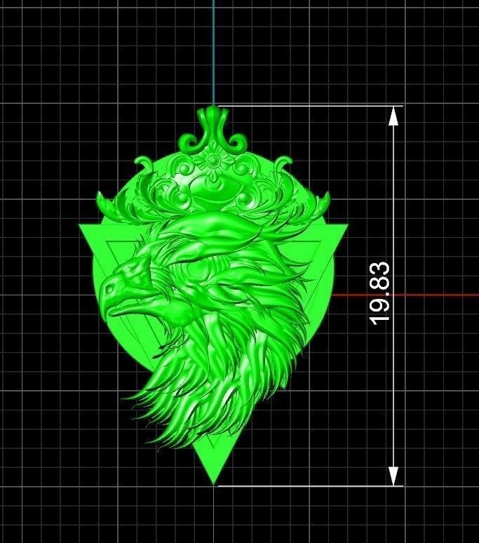 EAGLE PENDANT 3D print model_5
