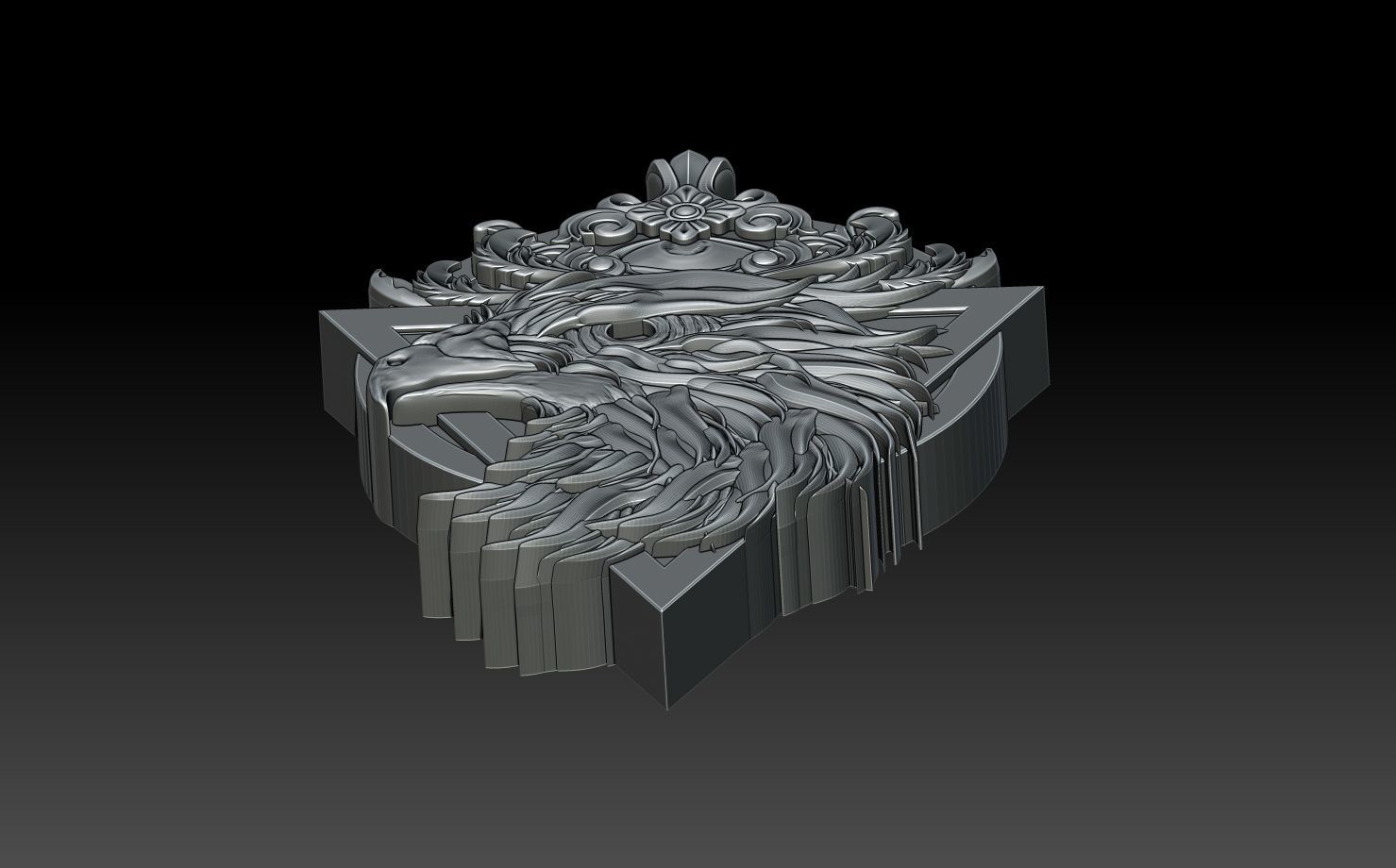 EAGLE PENDANT 3D print model_4